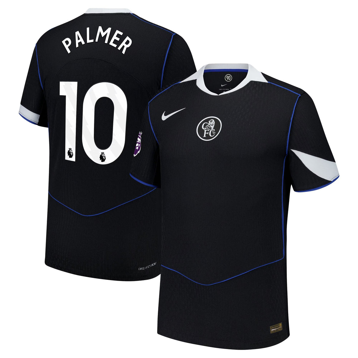 Cole Palmer Chelsea  Third Player Jersey   Black 2025–26 Premium Fan Edition Soccer Jersey - Black