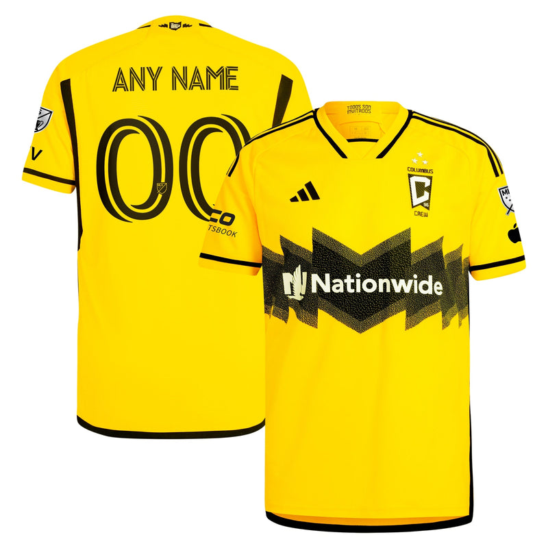 Columbus Crew adidas 2024 The Home Kit Custom Jersey - Yellow