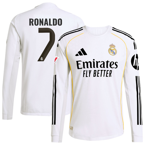 Cristiano Ronaldo 2025–26 Premium Fan Edition Soccer Jersey - White