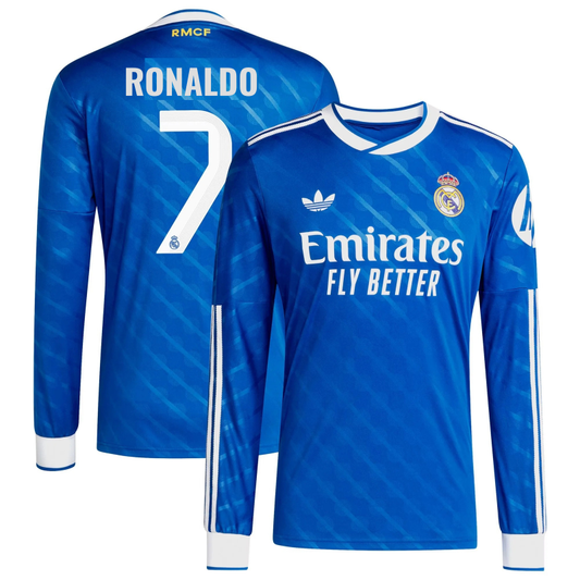 Cristiano Ronaldo 2025–26 Premium Fan Edition Soccer Jersey - Blue