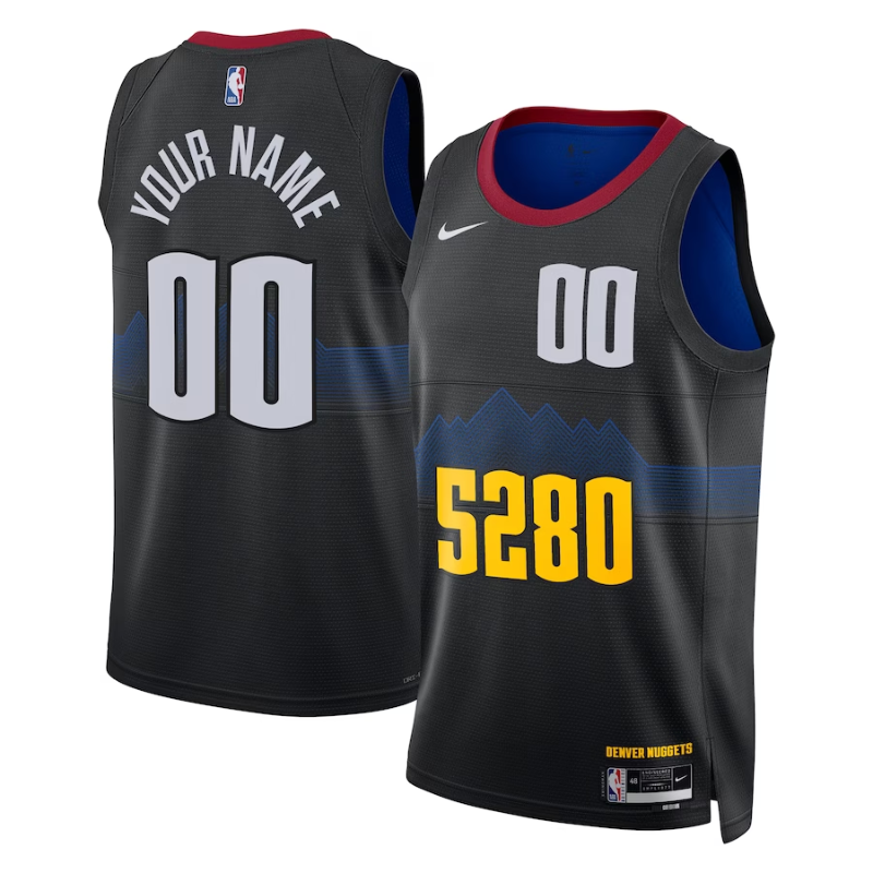 Denver Nuggets Unisex 2023/24 Custom Swingman Jersey - Black - City Edition