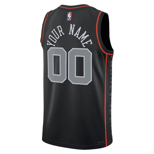 Detroit Pistons Unisex 2023/24 Custom Swingman Jersey - Black - City Edition