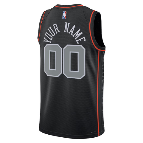 Detroit Pistons Unisex 2023/24 Custom Swingman Jersey - Black - City Edition