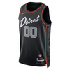 Detroit Pistons Unisex 2023/24 Custom Swingman Jersey - Black - City Edition