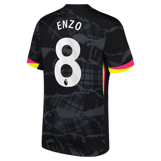 Enzo Fernández 8 Shirt Chelsea Nike 2024/25 Third Player Jersey - Anthracite