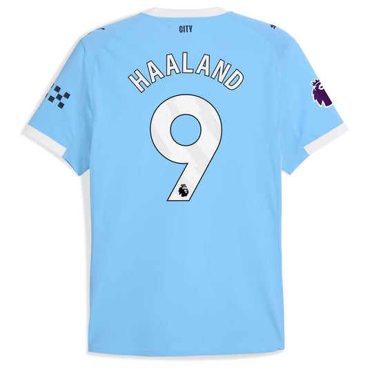 Erling Haaland Manchester City  Home Player Jersey   Sky Blue 2025–26 Premium Fan Edition Soccer Jersey - Blue