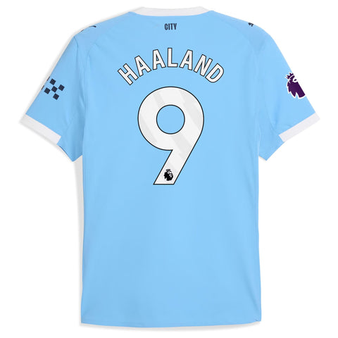 Erling Haaland Manchester City  Home Player Jersey   Sky Blue 2025–26 Premium Fan Edition Soccer Jersey - Blue