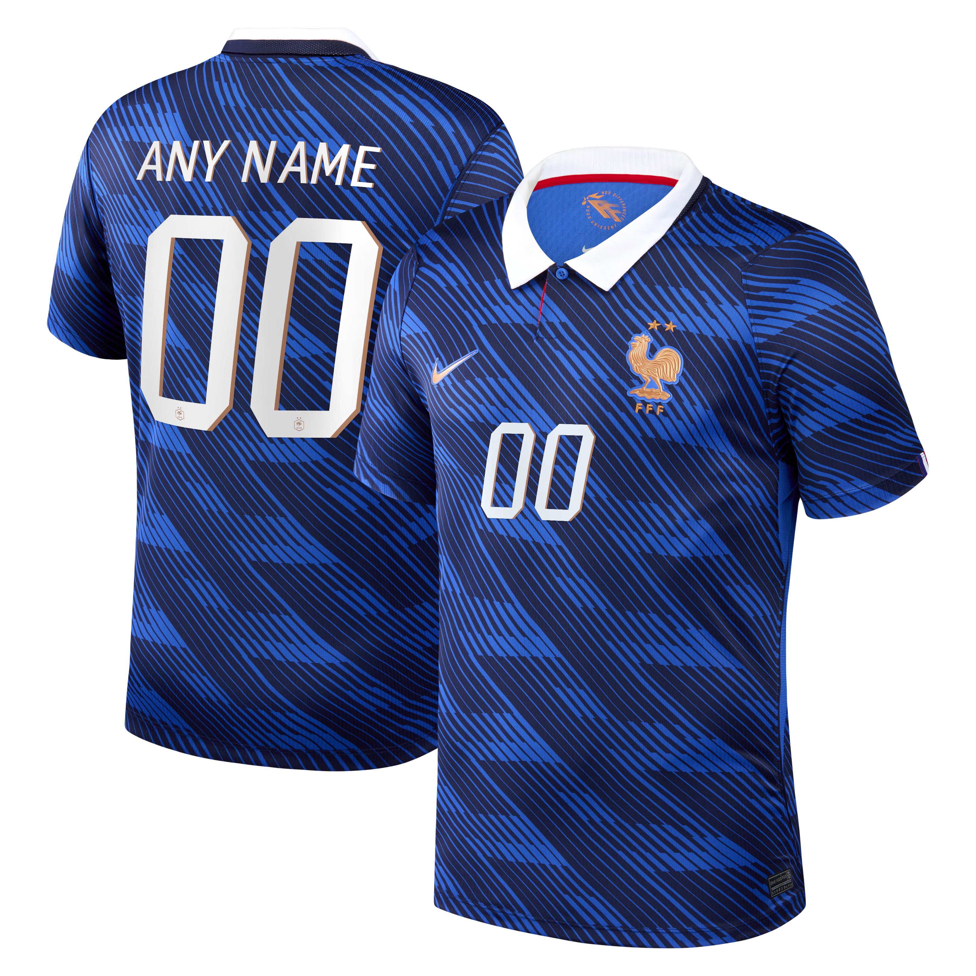 France National Team Official-Nike 2026 Home Stadium Replica Custom Jersey - Blue