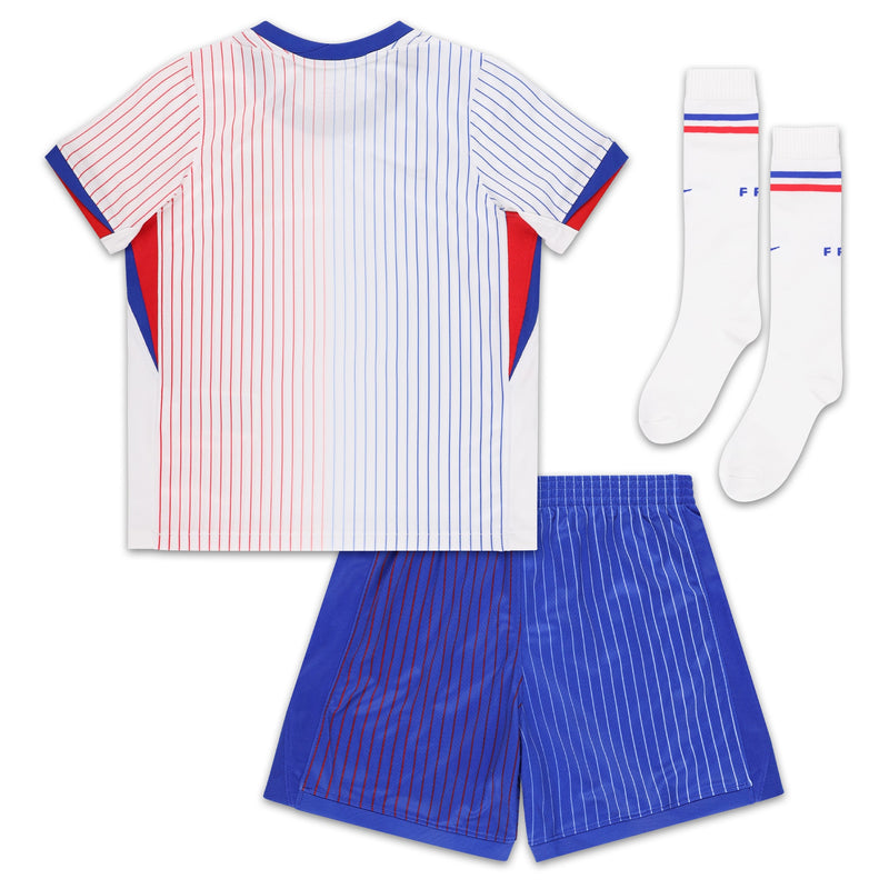 France National Team Nike Preschool 2024 Away Custom Stadium Kit Set - White