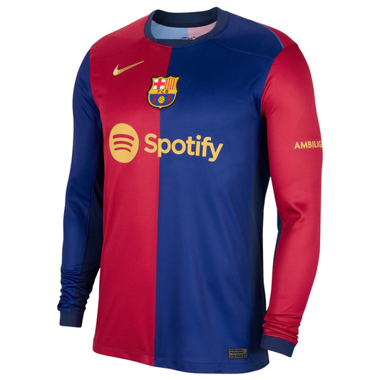 Gavi Barcelona Nike 2024/25 Home Long Sleeve Player Jersey - Royal