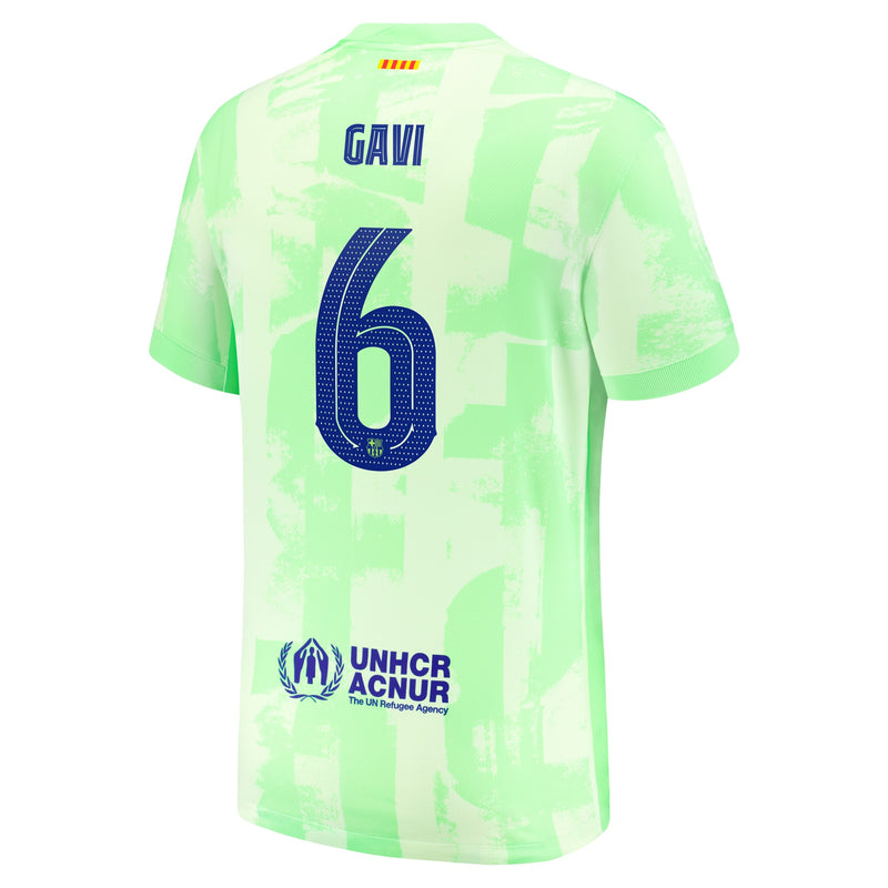 Gavi Barcelona Nike 2024/25 Third Player Jersey - Yellow