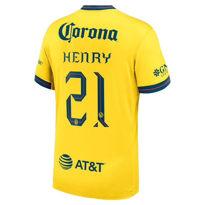 Henry Martin Club America Nike 2024/25 Shirt Home Player Jersey - Yellow