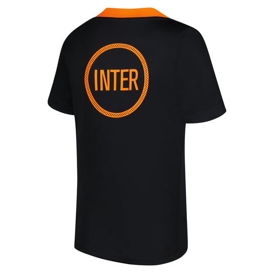Inter Milan  Third Academy Pro Pre Match Performance Top   Black 2025–26 Premium Fan Edition Soccer Jersey - Black