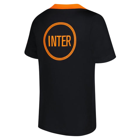 Inter Milan  Third Academy Pro Pre Match Performance Top   Black 2025–26 Premium Fan Edition Soccer Jersey - Black