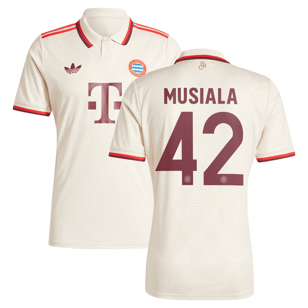 Jamal Musiala Bayern Munich adidas 2024/25 Third Player Jersey - Cream