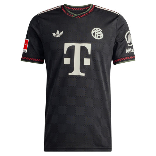 Jamal Musiala Bayern Munich  Third Player Jersey   Black 2025–26 Premium Fan Edition Soccer Jersey - Black