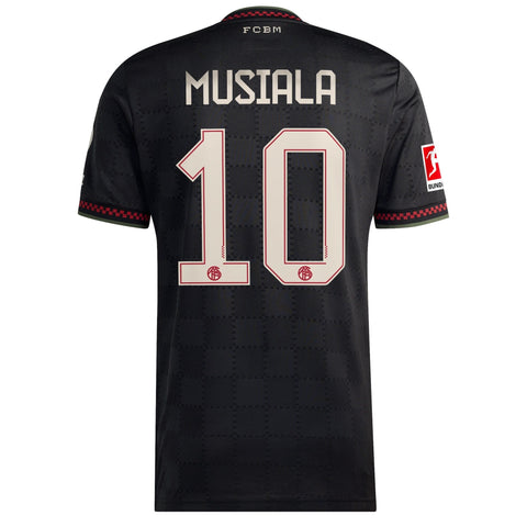 Jamal Musiala Bayern Munich  Third Player Jersey   Black 2025–26 Premium Fan Edition Soccer Jersey - Black