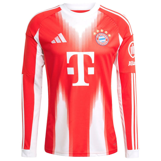 Jamal Musiala Bayern Munich adidas Home 2025/26 Long Sleeve Player Jersey - Red