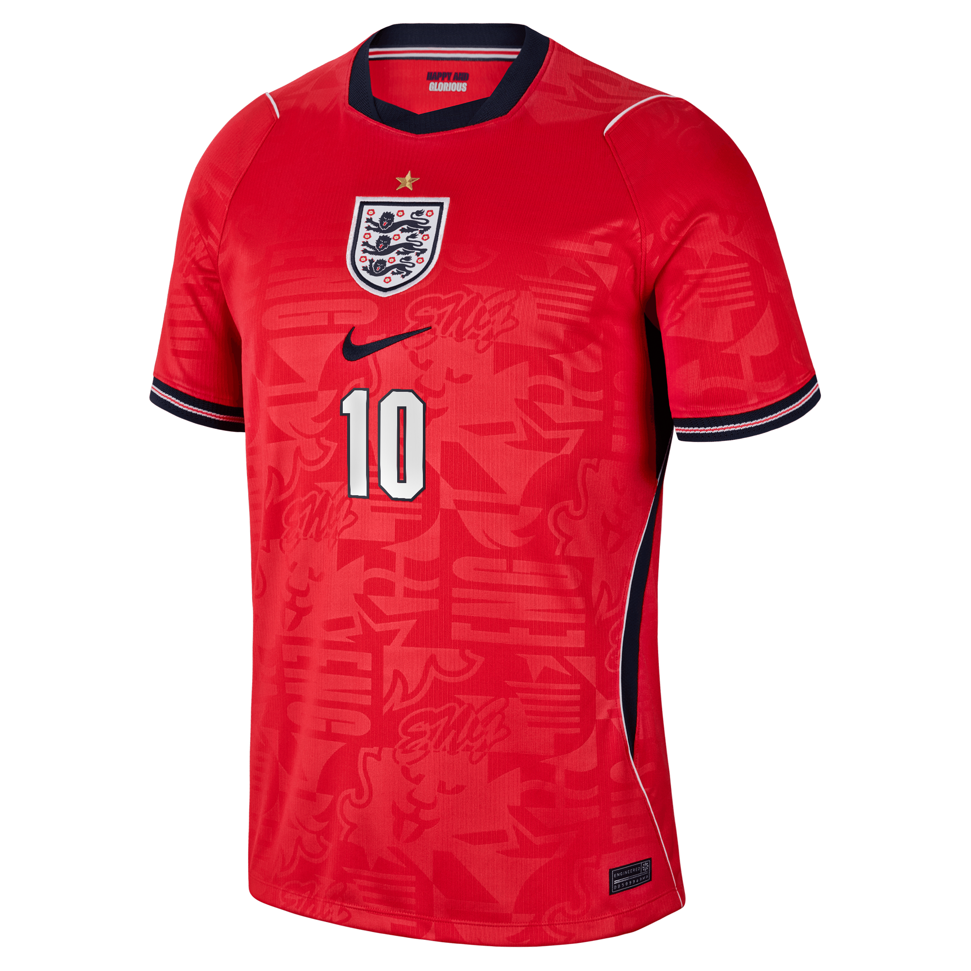 Jude Bellingham England National Team Nike 2026 Away Stadium Replica Jersey - Red - Jersey Teams World