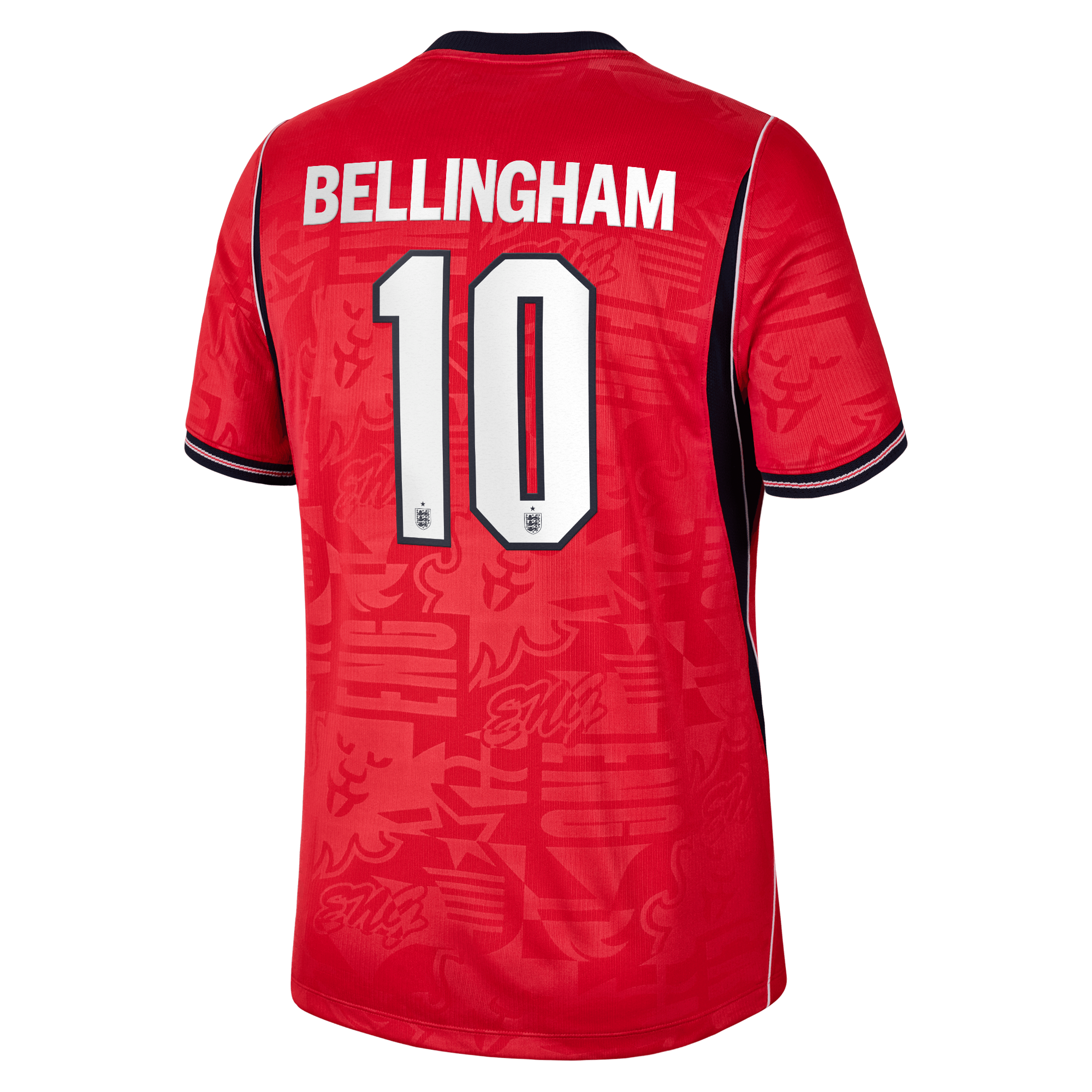 Jude Bellingham England National Team Nike 2026 Away Stadium Replica Jersey - Red - Jersey Teams World