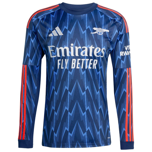 Kai Havertz Arsenal adidas 2025/26 Away Long Sleeve Player Jersey - Blue