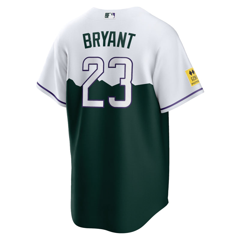 Kris Bryant Colorado Rockies Nike City Connect Player Jersey - White/Forest Green