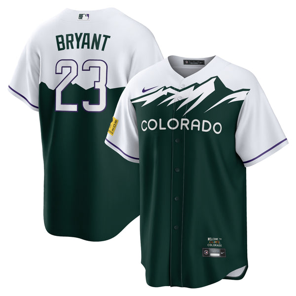 Kris Bryant Colorado Rockies Nike City Connect Player Jersey - White/Forest Green