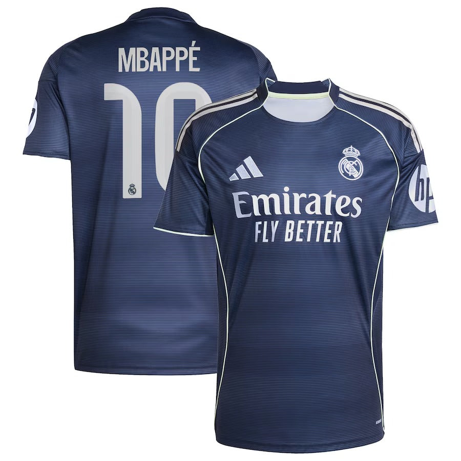 Kylian Mbappé Real Madrid adidas 2025/26 Away Player Jersey - Blue - Jersey Teams World