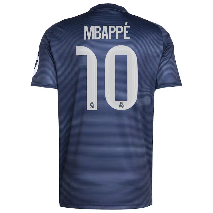 Kylian Mbappé Real Madrid adidas 2025/26 Away Player Jersey - Blue - Jersey Teams World