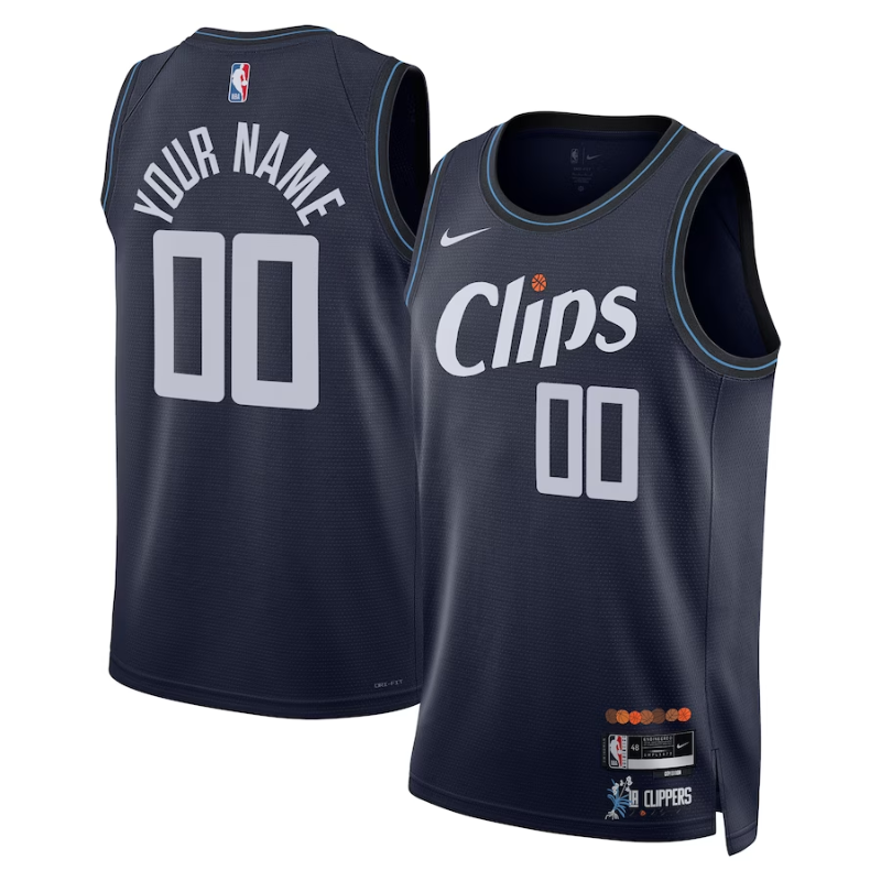 LA Clippers Unisex 2023/24 Custom Swingman Jersey - Navy - City Edition