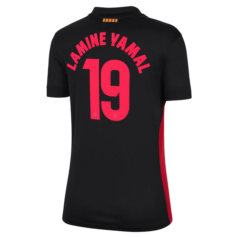 Lamine Yamal 19 Nike Black Barcelona 2024/25 Away Player Jersey