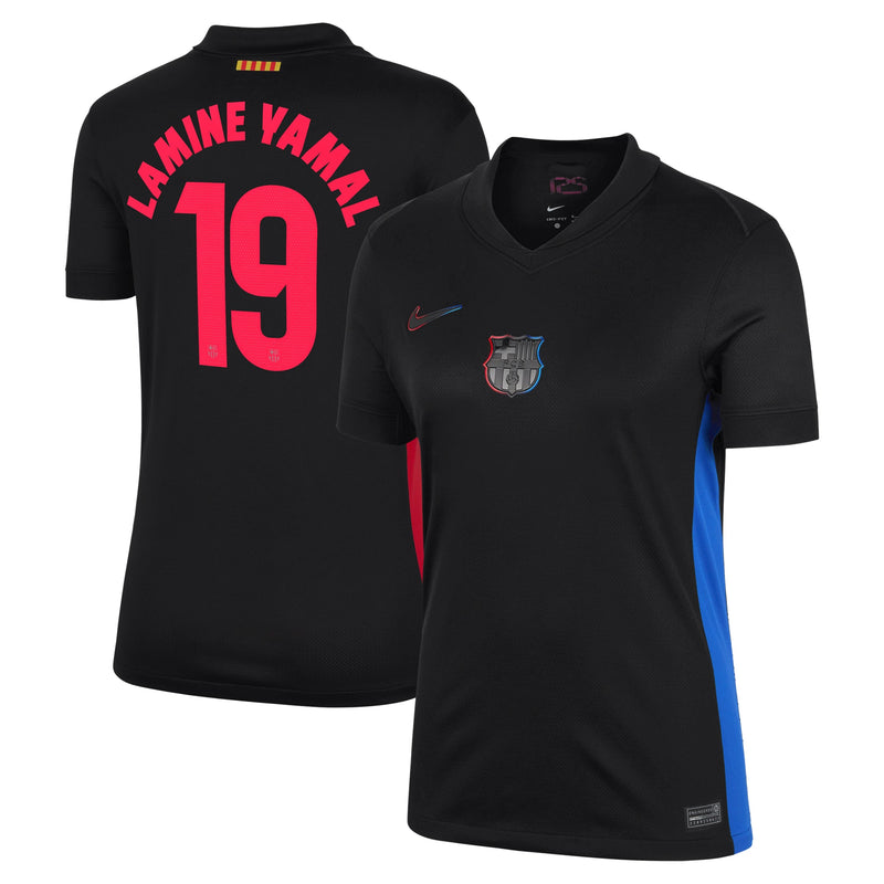 Lamine Yamal 19 Nike Black Barcelona 2024/25 Away Player Jersey