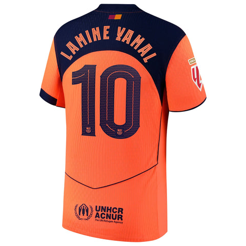 Lamine Yamal Barcelona  Third Player Jersey   Orange 2025–26 Premium Fan Edition Soccer Jersey - Orange