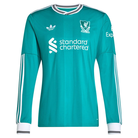 Liverpool  Third Long Sleeve Custom Jersey   Green 2025–26 Premium Fan Edition Soccer Jersey - Green
