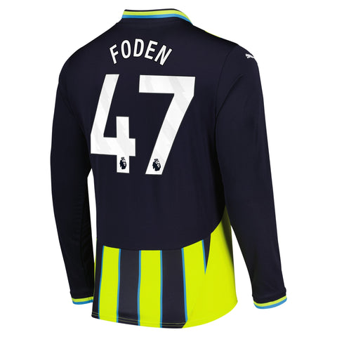 Manchester City PUMA Away Shirt 2024-25 - Long Sleeve with Foden 47 printing Jersey