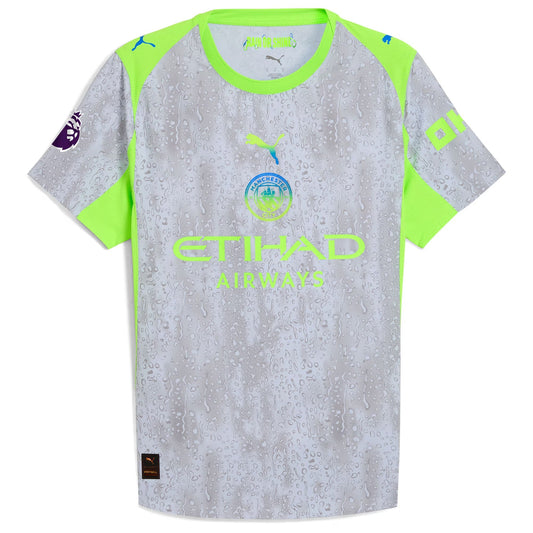 Erling Haaland Manchester City  Third Jersey   Green Neon Green 2025–26 Premium Fan Edition Soccer Jersey - Green