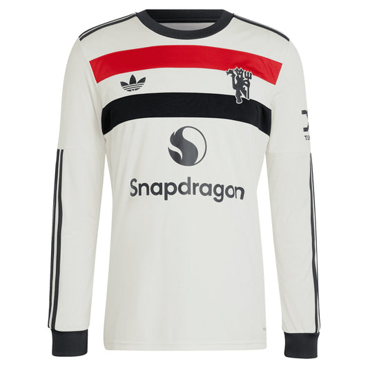 Manchester United adidas 2024/25 Third Custom Long Sleeve Jersey - Cream
