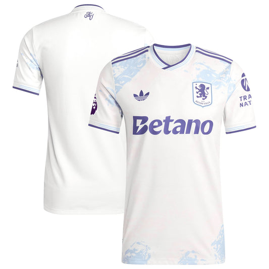 Men's Aston Villa 2025/26 Third Authentic Jersey – White