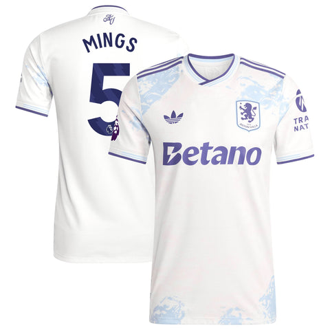 Men's Tyrone Mings Aston Villa 2025/26 Third Authentic Jersey – White