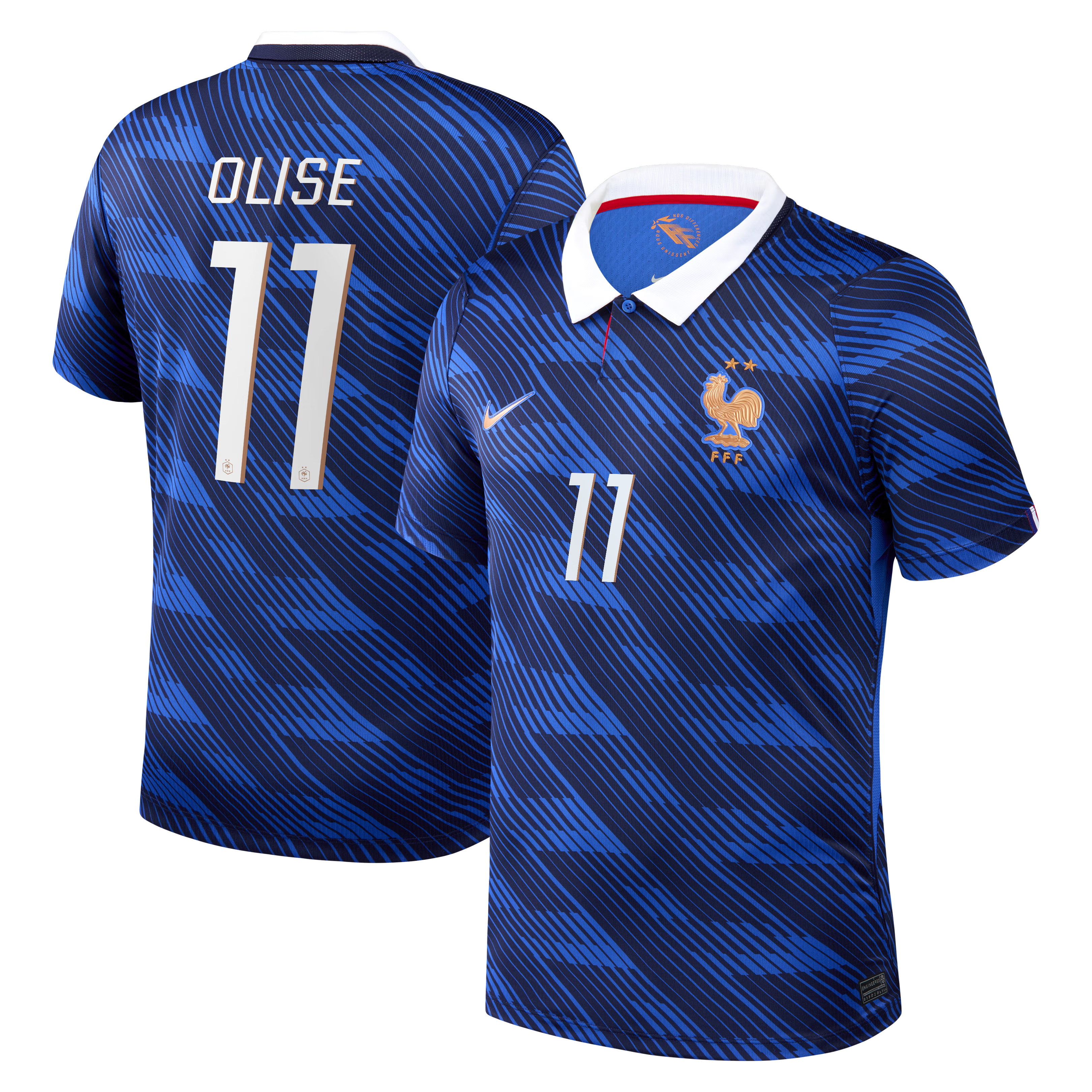 Michael Olise France National Team Nike 2026 Home Stadium Replica Jersey - Blue - Jersey Teams World