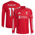 Mohamed Salah Liverpool 2025/26 Home Long Sleeve Jersey - Red