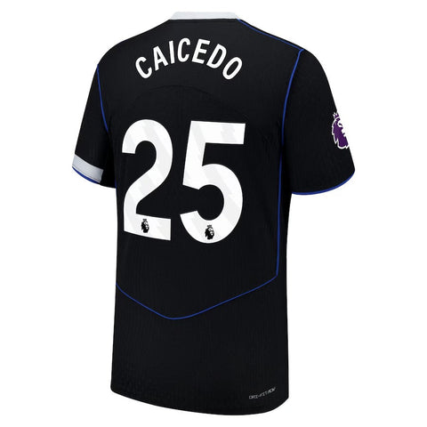 Caicedo Chelsea  Third Player Jersey   Black 2025–26 Premium Fan Edition Soccer Jersey - Black