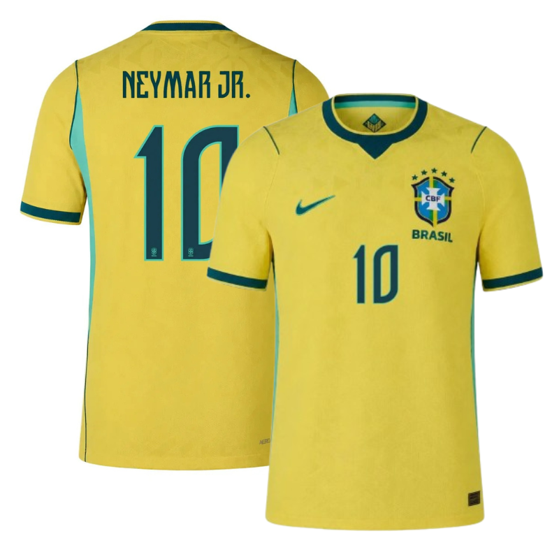 Neymar Jr. #10 Brazil National Team Nike 2026 Home Stadium Replica Jersey – Yellow - Jersey Teams World