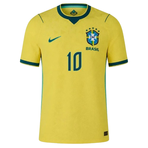 Neymar Jr. #10 Brazil National Team Nike 2026 Home Stadium Replica Jersey – Yellow - Jersey Teams World