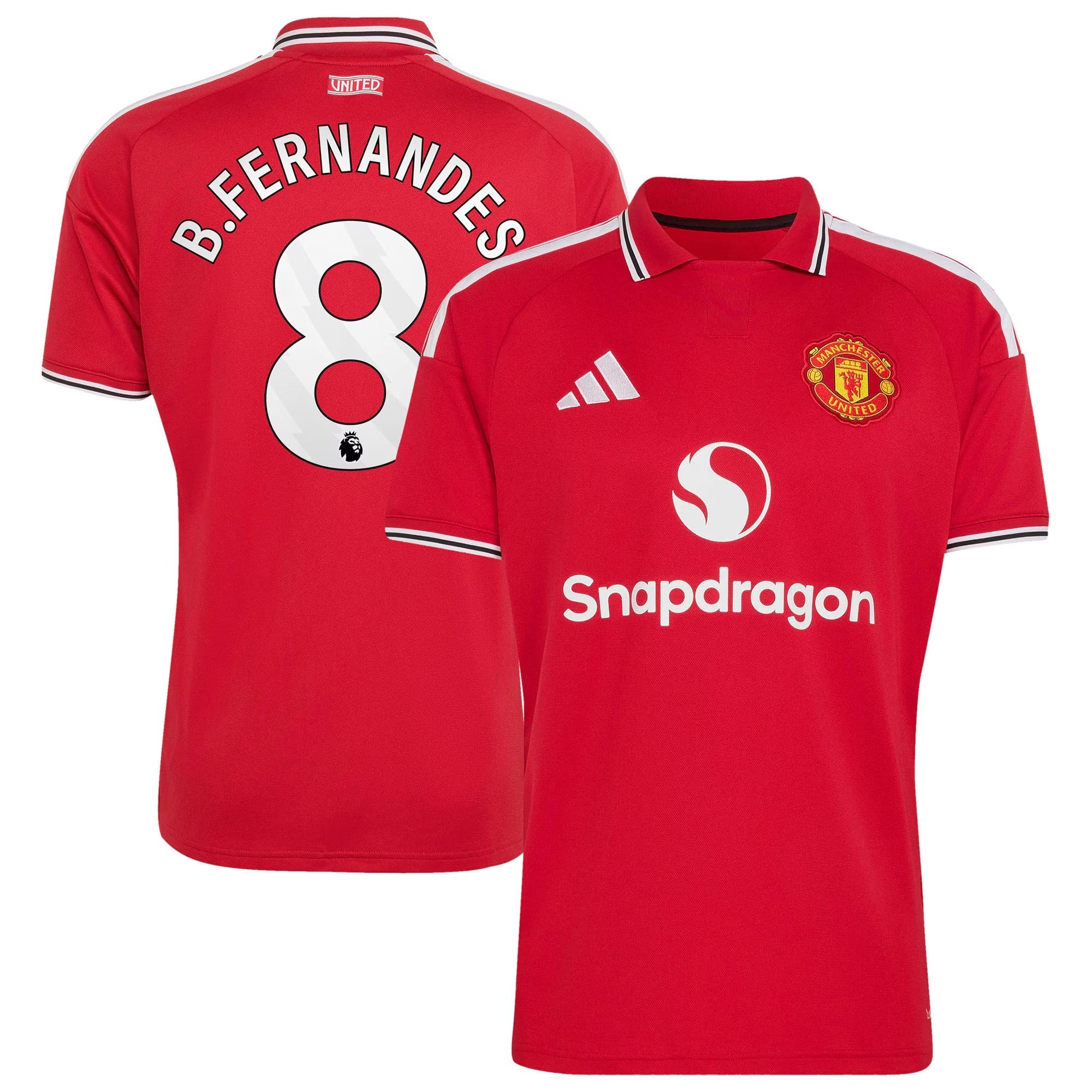 Official Bruno Fernandes Manchester United Official-Adidas 2026/27 Home Replica Jersey - Red Captain Soccer Gear