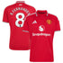 Official Bruno Fernandes Manchester United Official-Adidas 2026/27 Home Replica Jersey - Red Captain Soccer Gear