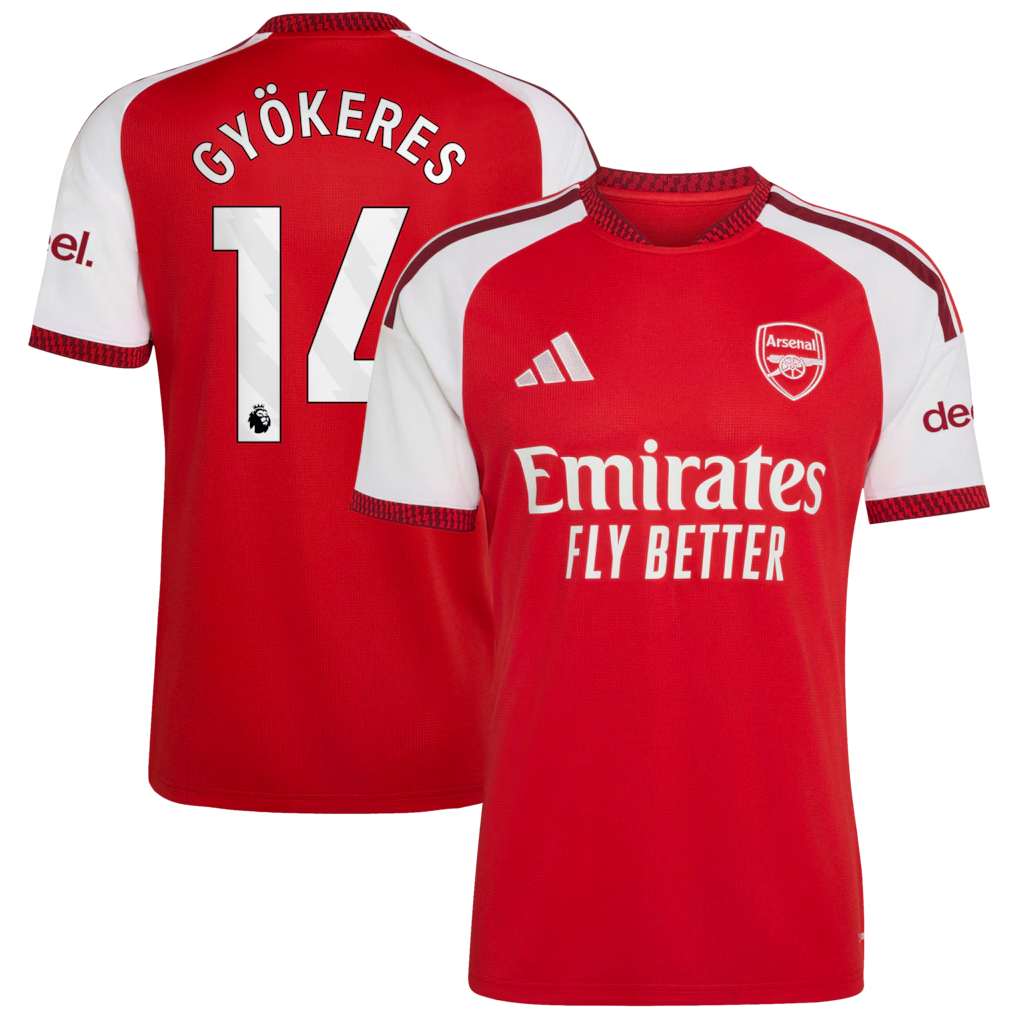 Official Viktor Gyökeres Arsenal Official-Adidas 2026/27 Home Replica Jersey - Red Striker Soccer Gear