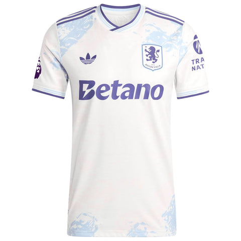 Ollie Watkins Aston Villa  Third Player Jersey   White 2025–26 Premium Fan Edition Soccer Jersey - White