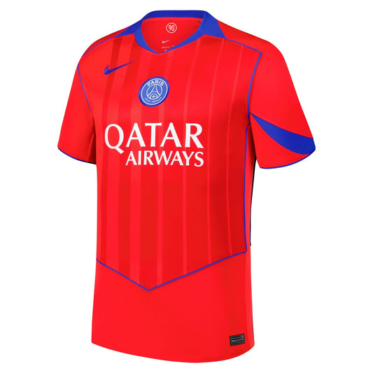 Paris Saint Germain  Third Custom Jersey   Red 2025–26 Premium Fan Edition Soccer Jersey - Red