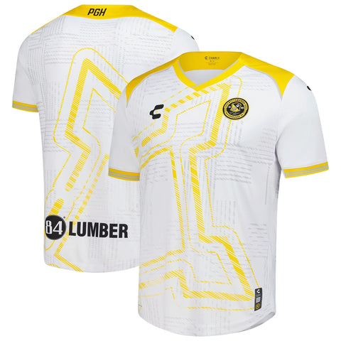 Pittsburgh Riverhounds SC Charly Third  Authentic Jersey   White 2025–26 Premium Fan Edition Soccer Jersey - White